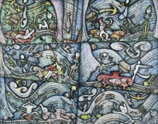 ‡ ALAN PERRY mixed media on paper