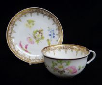 SWANSEA PORCELAIN BREAKFAST CUP & SAUCER c.1815-1817