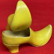 RARE PAIR OF POTTERY SHOES MODELLED BY HORACE ELLIOTT, late 19th Century