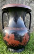 LARGE SWANSEA DILLWYN ETRUSCAN POTTERY PELIKE VASE 1847-1850