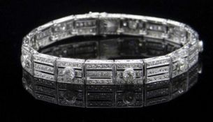 WHITE METAL DIAMOND BRACELET