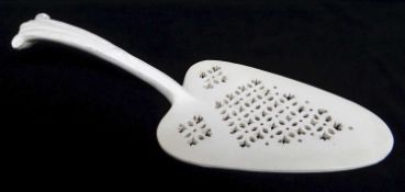 ENGLISH CREAMWARE FISH SLICE, probably Yorkshire, c. 1780-1800