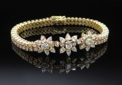 YELLOW GOLD DIAMOND ENCRUSTED BRACELET