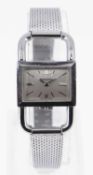 JAEGER LECOULTRE STAINLESS STEEL LADIES’ WRISTWATCH, c. 1965