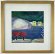‡ LAURIE WILLIAMS mixed media - titled verso 'Greek Odyssey with Vase', signed, 20 x 19.