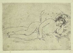 ‡ AFTER PIERRE-AUGUSTE RENOIR, etching - Femme Nue Couché, titled on London Graphic Arts
