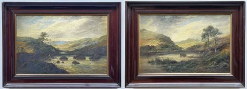 ATTRIBUTED TO EDWINA WILLIAM LARA (19th Century), oil on canvas - Near Bettys y Coed, River