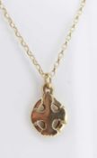 18CT GOLD PENDANT ON CHAIN, of Celtic cross design, by Rhiannon Jewellery, 7.2gms, in Rhiannon