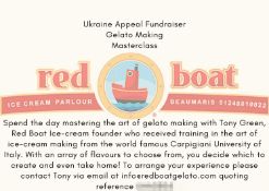 GELATO MAKING MASTERCLASS - spend the day mastering the art of gelato making with Tony Green, Red
