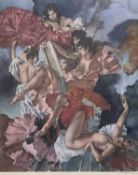 WILLIAM RUSSELL FLINT print - 'A question of attribution', signed in pencil and blind stamped, 57