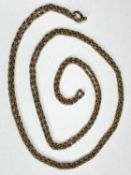 9CT GOLD MUFF CHAIN - 153cms L, 30grms