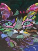SHAN ECCLES (2021 Artist in Residence at the Beaumaris Arts Festival) - colourful abstract head