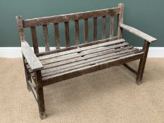 GARDEN BENCH - all wood, 83cms H, 128cms W, 61cms D