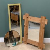 ASSORTED MIRRORS (3) to include dressing mirror, 128 x 37cms