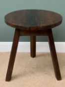 ANTIQUE OAK CRICKET TABLE, 69H x 60cmsD