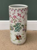 CHINESE PORCELAIN STICKSTAND, 45cms H, 21cms diameter