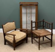 FURNITURE ASSORTMENT - Art Deco style china cabinet with single glazed door, 114cms H, 64cms W,