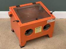 A SANDBLAST BOX - 49xcms H, 74cms W, 50cms D