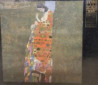 GUSTAV KLIMT print of a poster for The Museum of Modern Art, New York, 1986, framed, 73 x 83cms