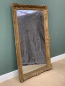 LARGE MIRROR - gilt framed rectangular, 177 x 110cms