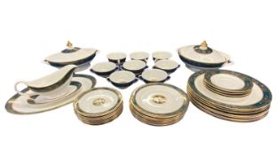 ROYAL DOULTON CARLISLE DINNERWARE - approximately 40 pieces