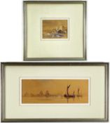 ‡ ANTHONY PEARCE (b. 1933) watercolours - Venice lagoon, and harbour scene, both signed in pencil,