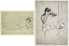 AFTER PIERRE-AUGUSTE RENOIR, etching - Femme Nue Couché, titled on London Graphic Arts Associates