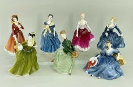 SEVEN VARIOUS ROYAL DOULTON CHINA FIGURES, comprising Fiona HN2694, Grace HN2318, Elyse HN2429,