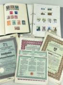 STAMPS & SHARE CERTIFICATES: Album of GB mint special issues from June 1953 to Jan 1983; Album of