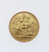 EDWARD VII GOLD SOVEREIGN, 1909, (F)