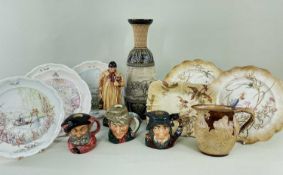 ASSORTED DOULTON WARES comprising Doulton Lambeth Hannah Barlow vase incised sgraffito decoration of