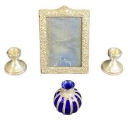 SILVER BIRMINGHAM 1903 REPOUSSE PORTRAIT FRAME - 18 x 13cms, a pair of Birmingham silver short