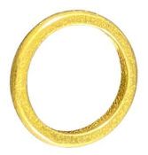SMALL 22CT GOLD WEDDING BAND mid H-K - 5.3grms