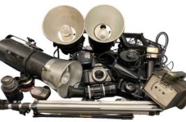 PROFESSIONAL CAMERA LIGHTING and other photography equipment (within 2 boxes)