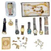 LADY'S & GENT'S MIXED JEWELLERY, CUFFLINKS & WATCHES COLLECTION - a Tiger's Eye necklace and