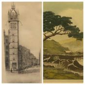 ALICE BRAMWELL vintage print - 'Near Arthog' , blind stamped and signed in pencil, 23 x 30cms,