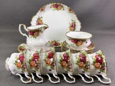 ROYAL ALBERT 'OLD COUNTRY ROSES' TEAWARE, approximately twenty pieces