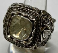 GEORGIAN STYLE OLD MINE CUT DIAMOND RING - having 140 plus various size diamonds including the