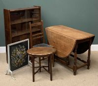 FURNITURE ASSORTMENT to include twin glazed door bookcase with two door base, 120cms H, 76cms W,