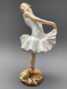 ROYAL CROWN DERBY FIGURINE 'CONQUEST', A BALLERINA - 24cms H