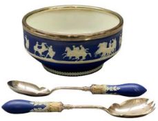 BROWNHILLS POTTERY JASPER SPRIG BOWL - 12 x 23.5cms diameter and servers