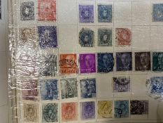 STAMPS - vintage Stanley Gibbons stamp album with GB, European and Worldwide contents including