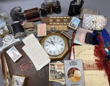 MIXED COLLECTABLES GROUP to include Cribbage boards, packs of playing cards, small mantel and wall