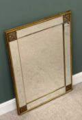 REPRODUCTION GILT FRAMED SECTIONAL MIRROR, 115 x 85cms