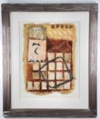 ELIZABETH BRICKELL collage - entitled verso 'Voyage II', signed with initials, 69 x 54cmsComments: