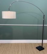 LIGNE ROSET 'MAMA' STANDARD LAMP, adjustable steel stem on stone base, 164cm h