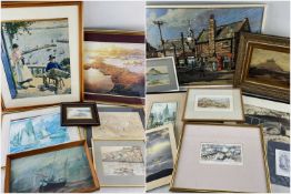 LARGE GROUP OF APPROXIMATELY 16 X CORNISH / CORNWALL RELATED PICTURES principally including (1)