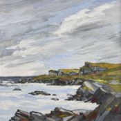 ‡ DAVID BARNES oil on board - entitled verso 'Rocks Near Rhosneigr', signed versoDimensions: 60 x