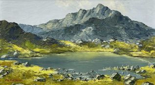 ‡ CHARLES WYATT WARREN oil on board - Yr Wyddfa (Snowdon), signedDimensions: 19 x 24cms Provenance: