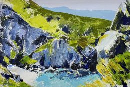 ‡ SIAN McGILL oil on board - entitled verso 'Porth Maen Melyn', signedDimensions: 40 x